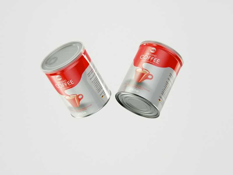 Coffee Metal Can 250g packaging 3d model