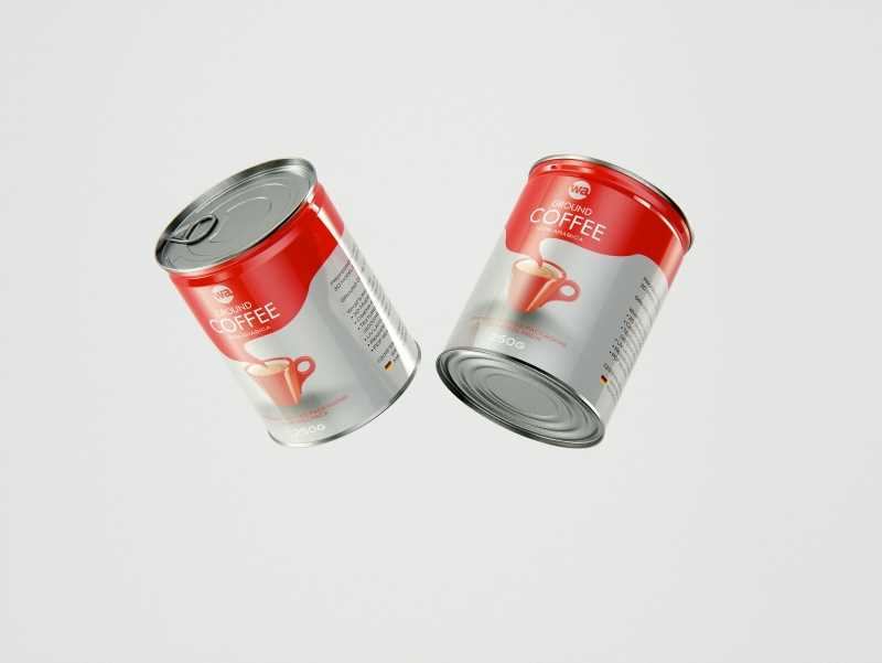 Coffee Metal Can 250g packaging 3d model