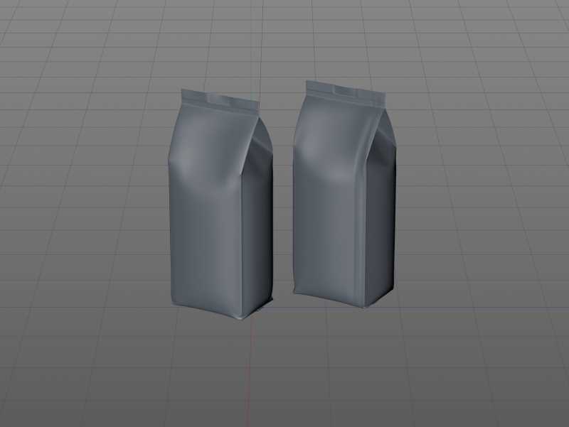 Plastic Coffee Bag 1000g (Tall) for Roasted Coffee packaging 3d model