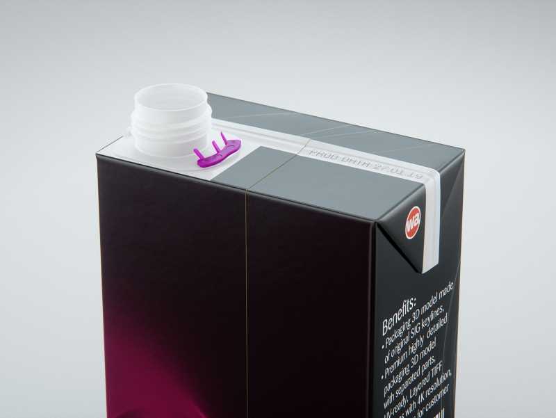 SIG combiBloc Compact 300ml with combiSmart closure packaging 3D model