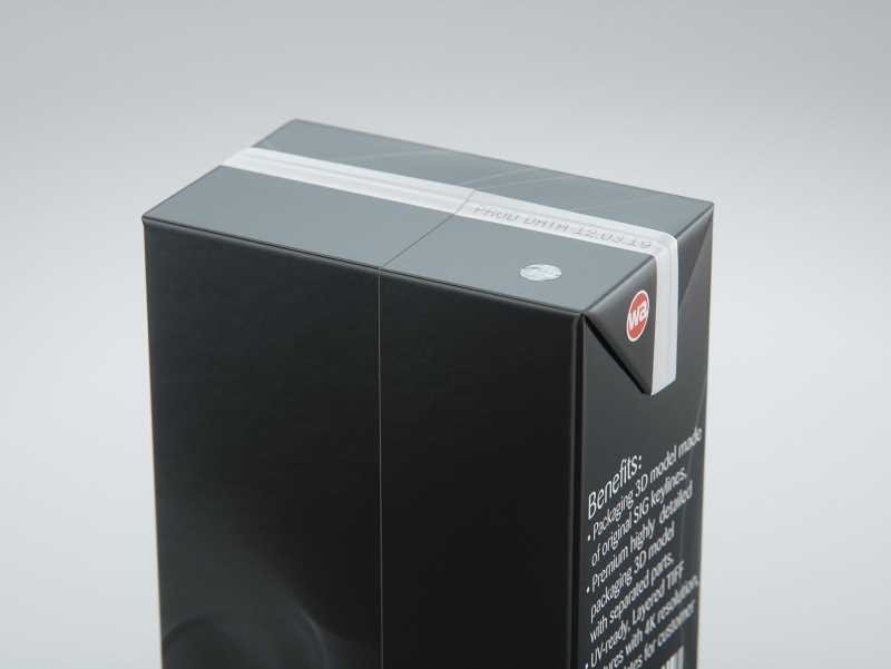 SIG combiBloc Compact 400ml with perforation, straw hole and no opening packaging 3D model