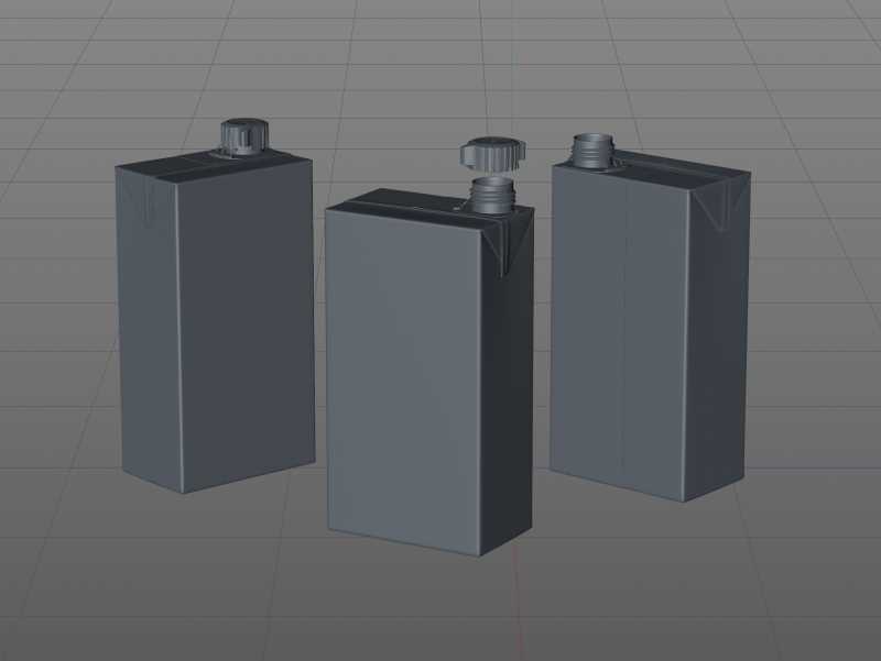 SIG combiBloc Compact 500ml with combiSmart closure packaging 3D model