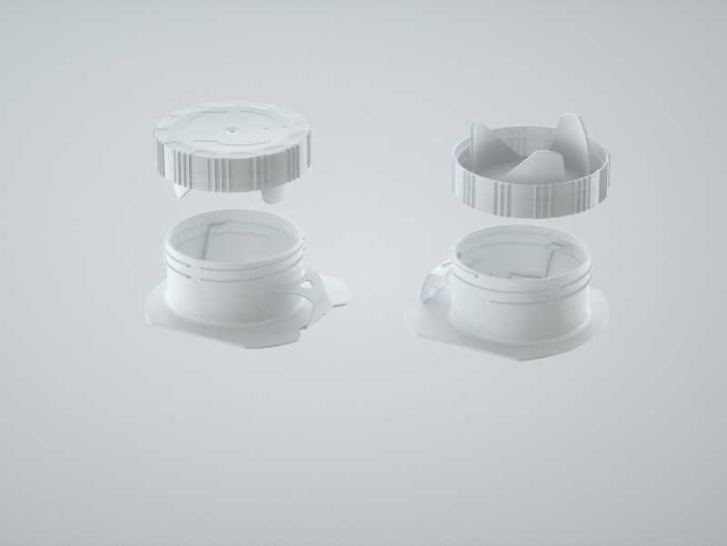SIG Combibloc Slimline 1000ml with  tethered cap CombiCap Packaging 3D model