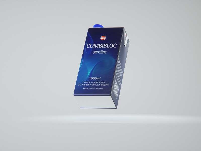 SIG Combibloc Slimline 1000ml with combiSwift Packaging 3D model