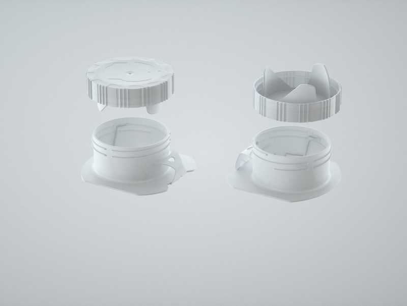 3D model of the SIG Combibloc Slimline 500ml packaging with tethered cap CombiCap