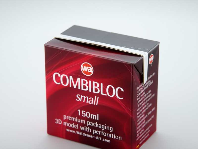 SIG CombiBloc Small 150ml with perforation and a straw hole packaging 3D model pak