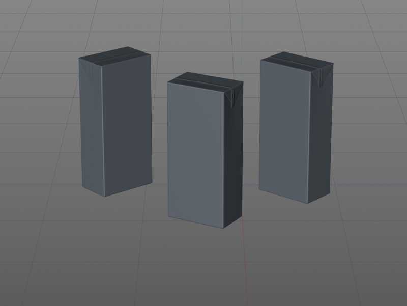 SIG CombiBloc Small 350ml with perforation and a straw hole packaging 3D model pak