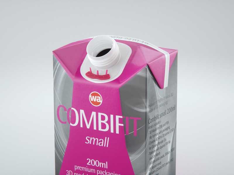 SIG combiFit Small 200ml with combiSmart closure packaging 3D model