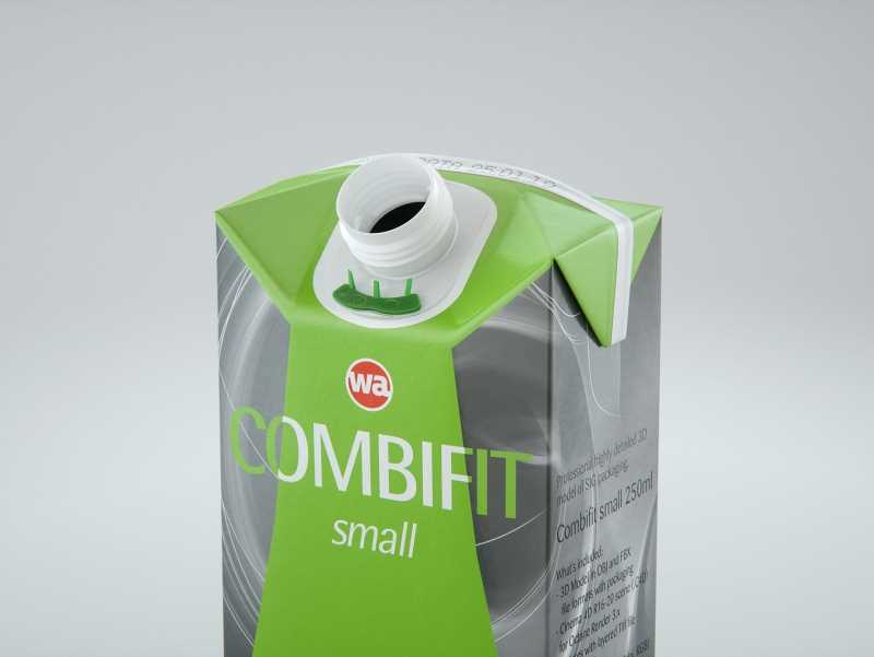 SIG combiFit Small 250ml with combiSmart closure packaging 3D model