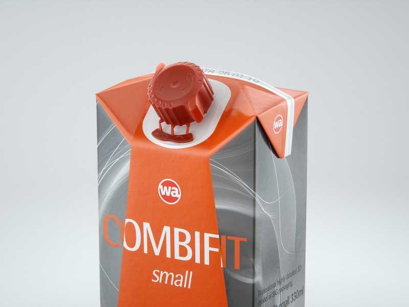 SIG combiFit Small 330ml with combiSmart closure packaging 3D model