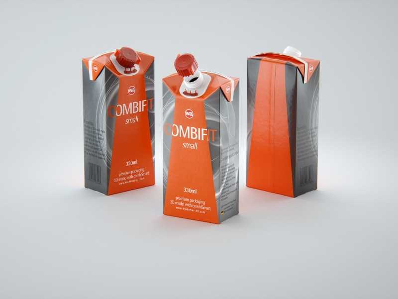 SIG combiFit Small 330ml with combiSmart closure packaging 3D model