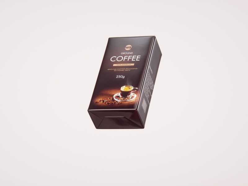 Ground Coffee Packaging 250g 3d model pack