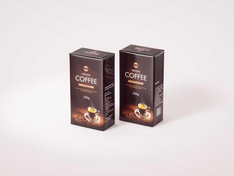 Ground Coffee Packaging 250g 3d model pack