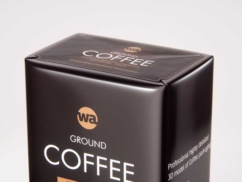 Ground Coffee Packaging 500g 3d model pack