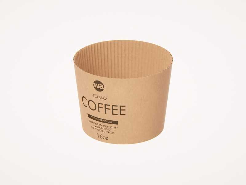 Group of Paper Coffee-To-Go Cups 3D model pack (4oz, 6oz, 12oz, 16oz, 20oz)