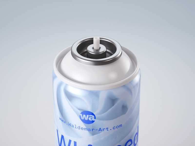 Light Whipped Cream Metal Bottle 250ml Packaging 3D model pak