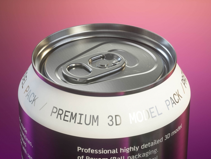 Ball/Rexam Soda Metal Can 250ml Premium 3D model pack