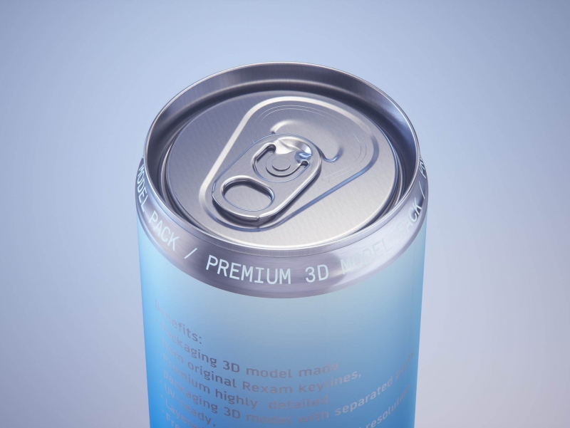 Ball/Rexam Metal Sleek Can 355ml Premium 3D model pack