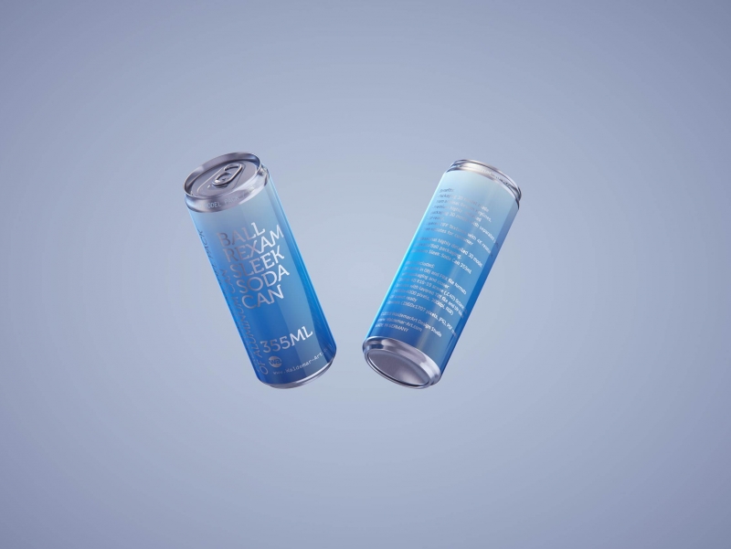 Ball/Rexam Metal Sleek Can 355ml Premium 3D model pack