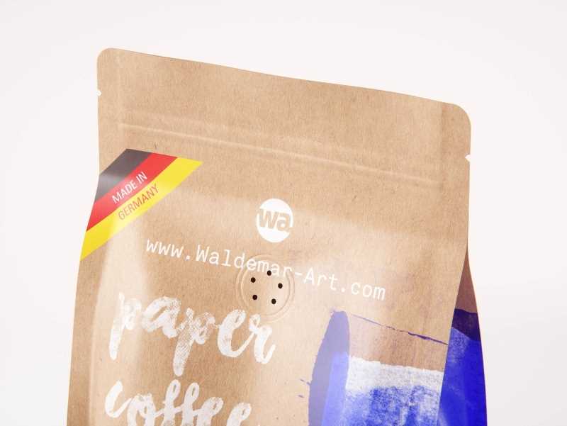 Paper Coffee Bag 250g with ZIP closure packaging 3D model