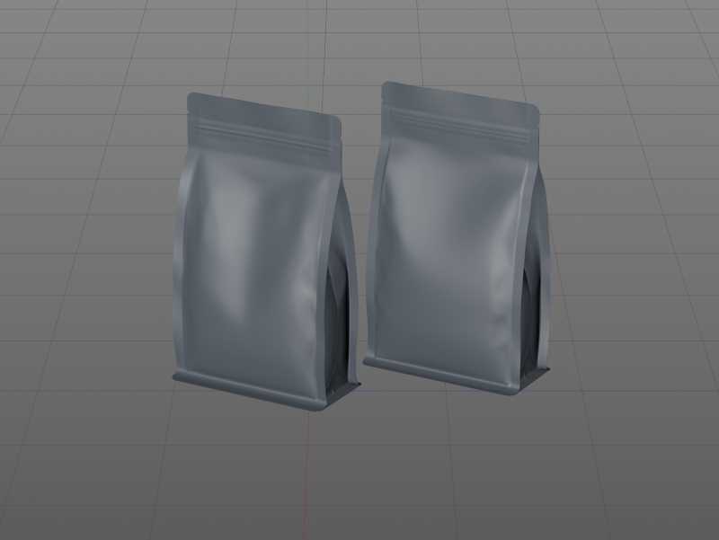 Paper Coffee Bag 250g with ZIP closure packaging 3D model