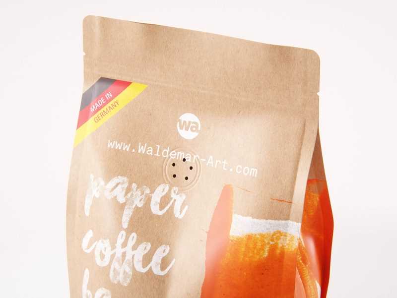 Paper Coffee Bag 500g with ZIP closure packaging 3D model