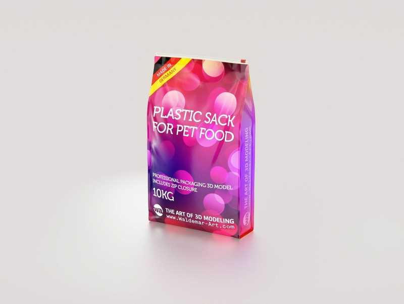 Plastic Sack for a Pet Food 10Kg  packaging 3D model