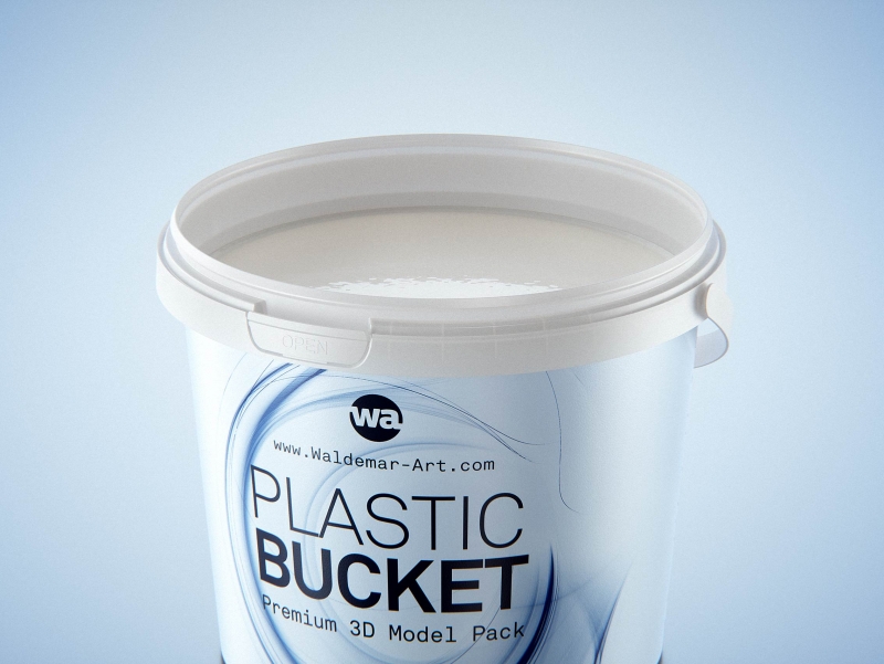 Plastic Bucket 1000g/1Kg premium packaging 3D model