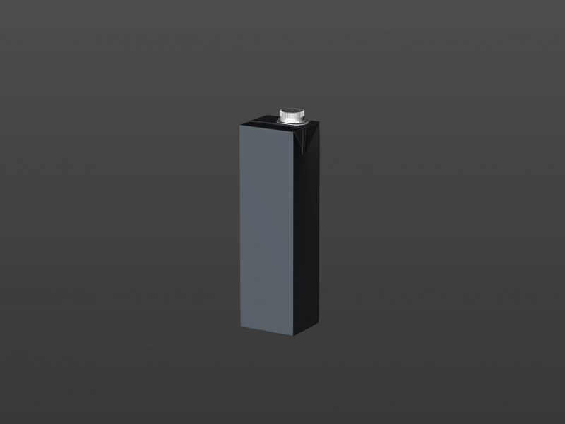 Sig PremiumBloc 1000ml carton packaging with a tethered cap SwiftCap premium 3D model