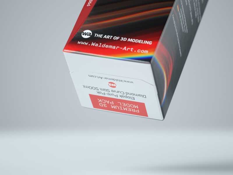 Elopak Pure-Pak Diamond Curve Slim 500ml Premium packaging 3D model