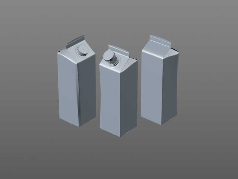 Elopak Pure-Pak Sense Linea 1000ml Carton packaging 3D model