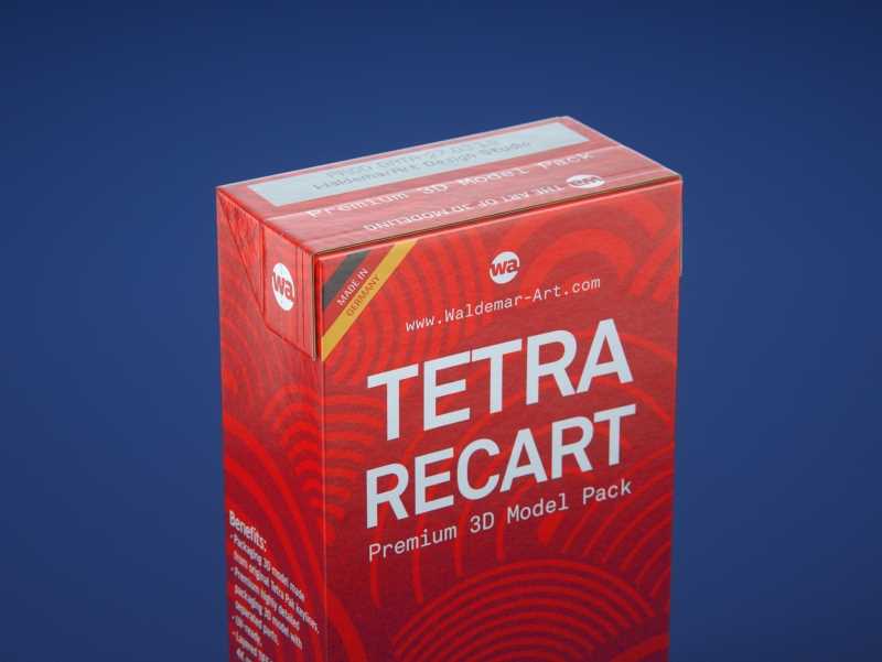 Tetra Pack Recart 500ml Premium carton packaging 3D model pak