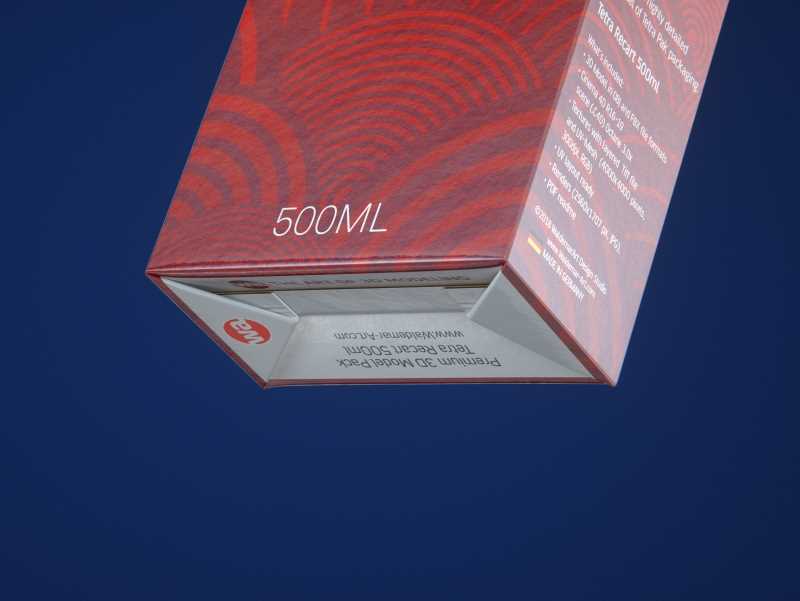 Tetra Pack Recart 500ml Premium carton packaging 3D model pak