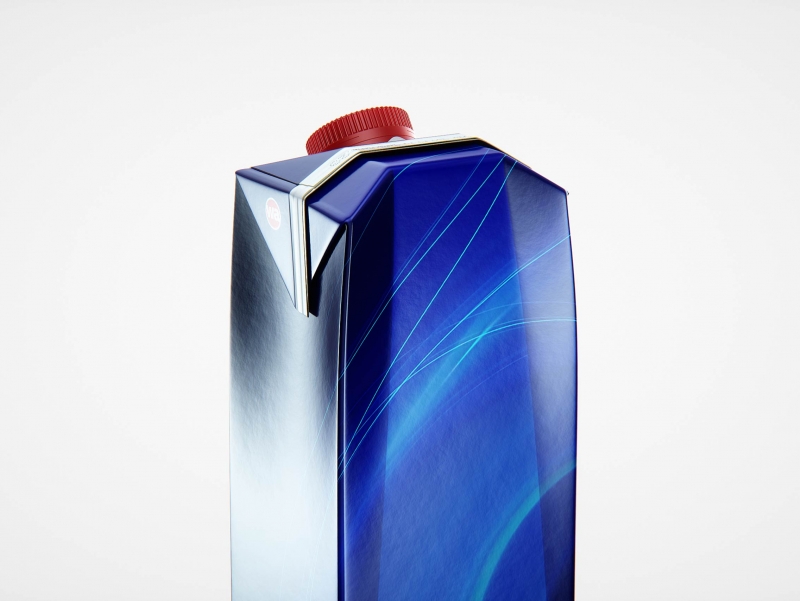 SIG PremiumFit (Combifit Premium) 1000ml with tethered cap SwiftCap premium carton packaging 3d model