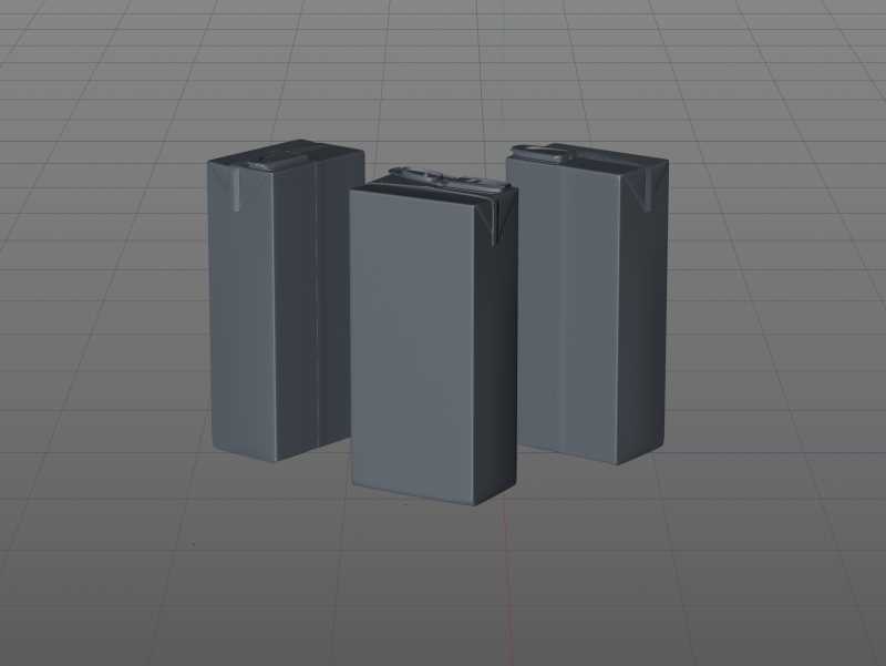 Tetra Pack Brick Slim 1000ml with ReCap3 packaging 3D model pak