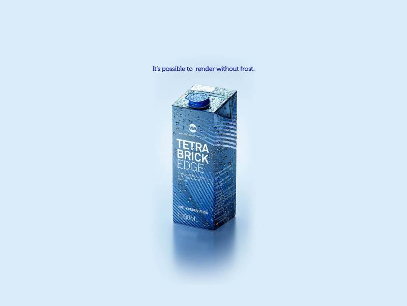Tetra Brik Edge 1000ml with tethered cap LightWing30 and water condensation premium 3d model