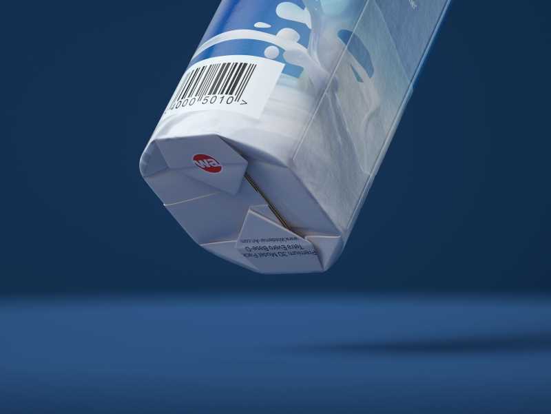Milk Carton Packaging 3D model pak of Tetra Pack Evero Aseptic Base-D 1000ml with OrionTop O38A