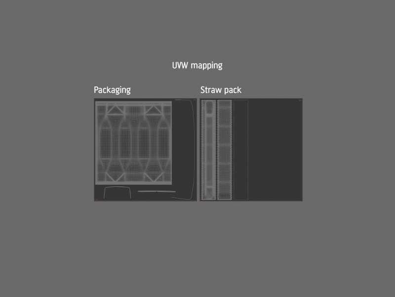 Packaging 3D model pak of Tetra Pack Prisma Square 250ml with PullTab and Straw