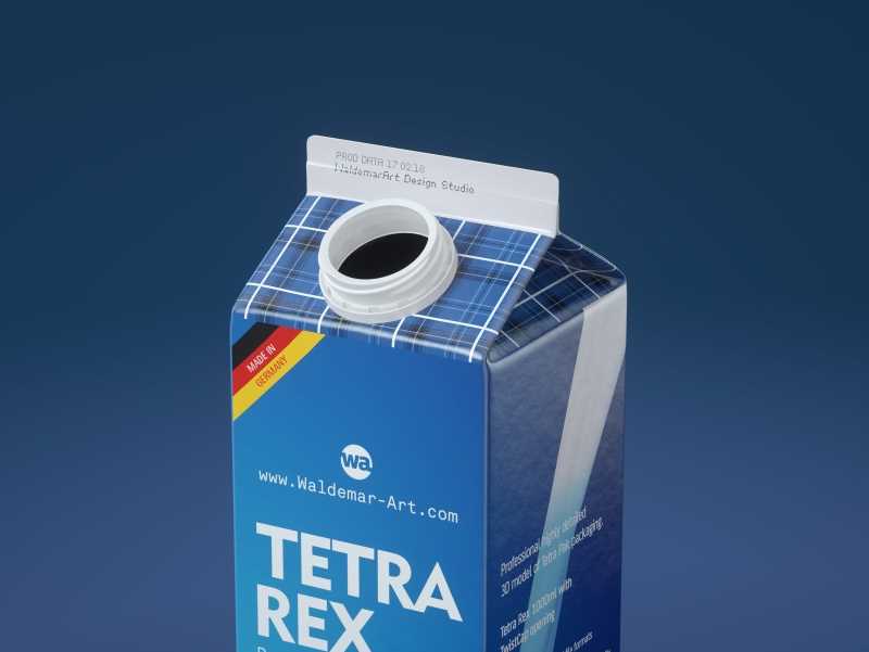 Tetra Pack Rex 500 and 1000ml carton package 3D model pak with TwistCap