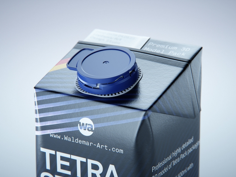 Tetra Stelo Edge 500ml with LightWing 30 premium carton packaging 3D model