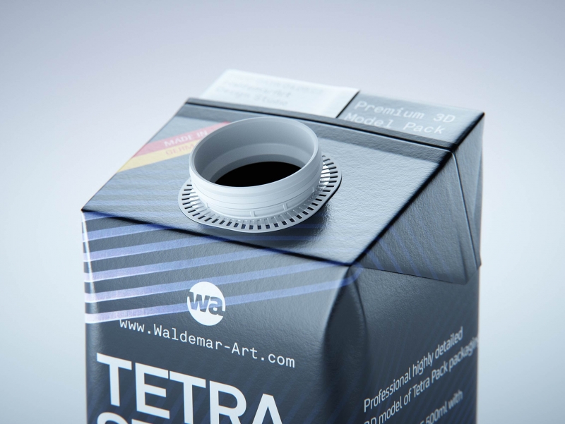 Tetra Stelo Edge 500ml with LightWing 30 premium carton packaging 3D model