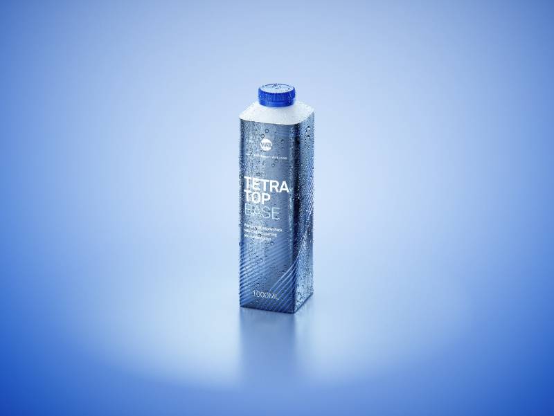 Tetra Top Base 1000ml with tethered cap C38 Pro and water condensation premium 3d model