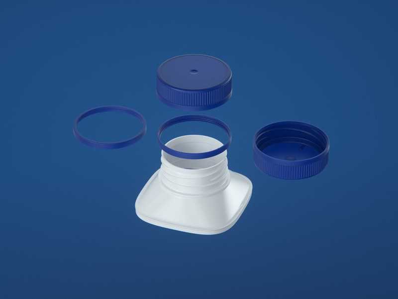 Tetra Top MIDI 250ml 3D model of carton package with Eifel O38 closure