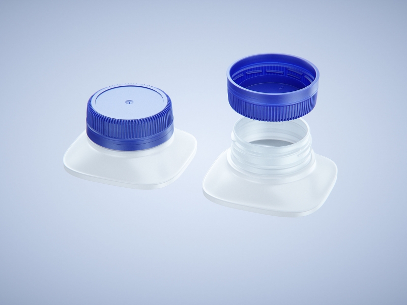 Tetra Top MIDI 250ml premium carton 3D model with tethered cap C38 Pro