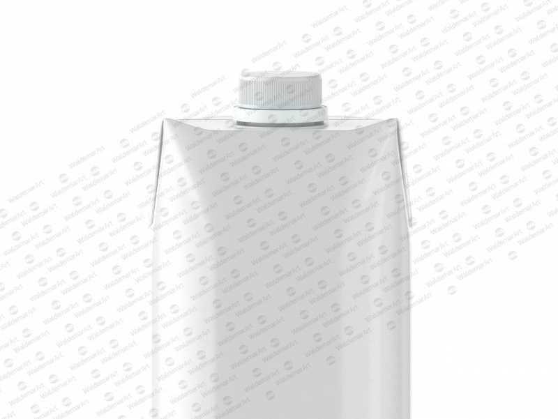 PSD Mockup of Tetra Pack Prisma 1000ml Front View