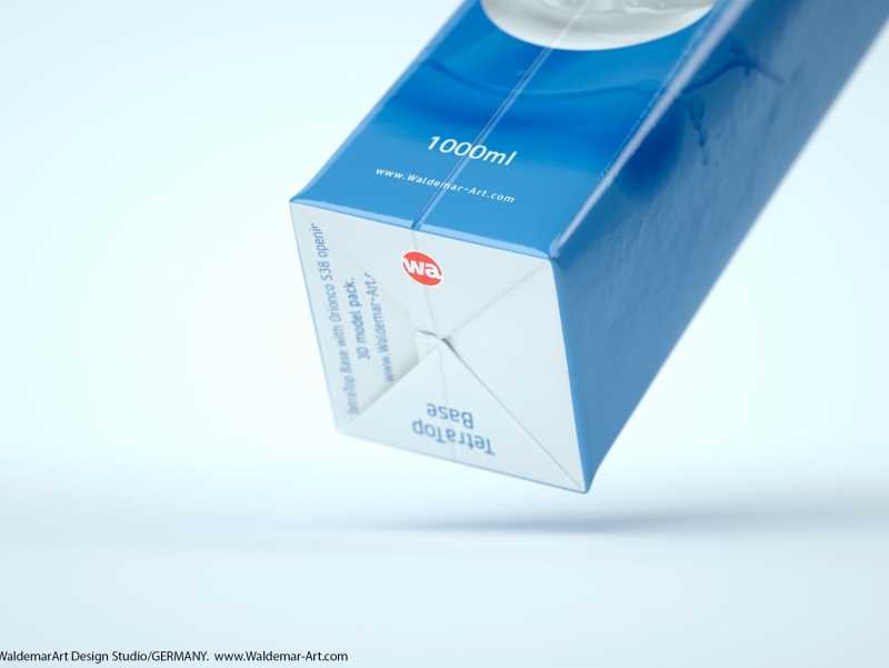3D model pak of the Tetra Pack Top Base 1000ml with Orinoco S38 closer