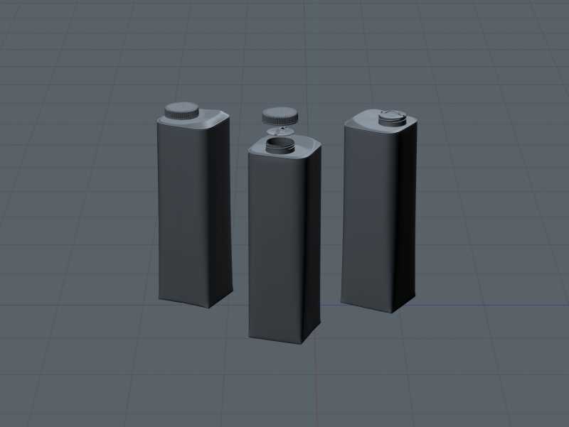 3D model pak of the Tetra Pack Top Base 1000ml with Orinoco S38 closer