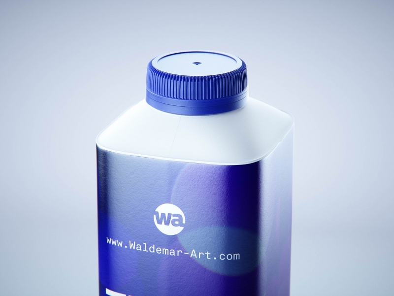 Tetra Top Base 1000ml with tethered cap C38Pro premium carton packaging 3d model
