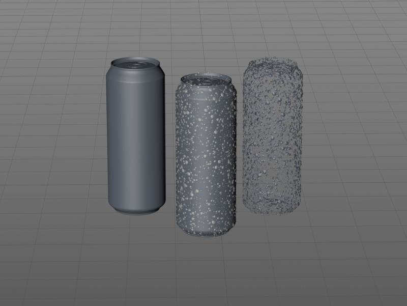 Metal Beer/Soda can 500ml with water droplets and condensation professional 3D model pack