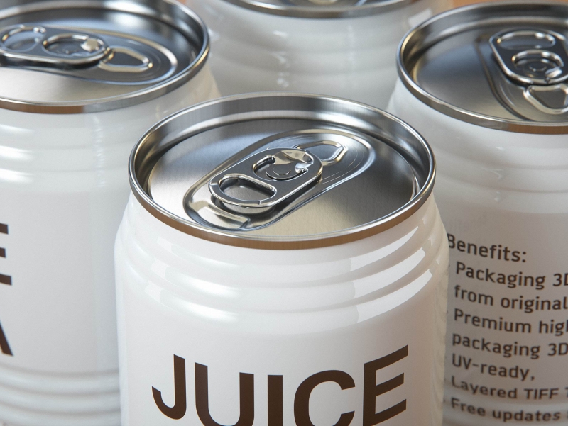 Juice Metal  Can 520ml Premium packaging 3D model pack